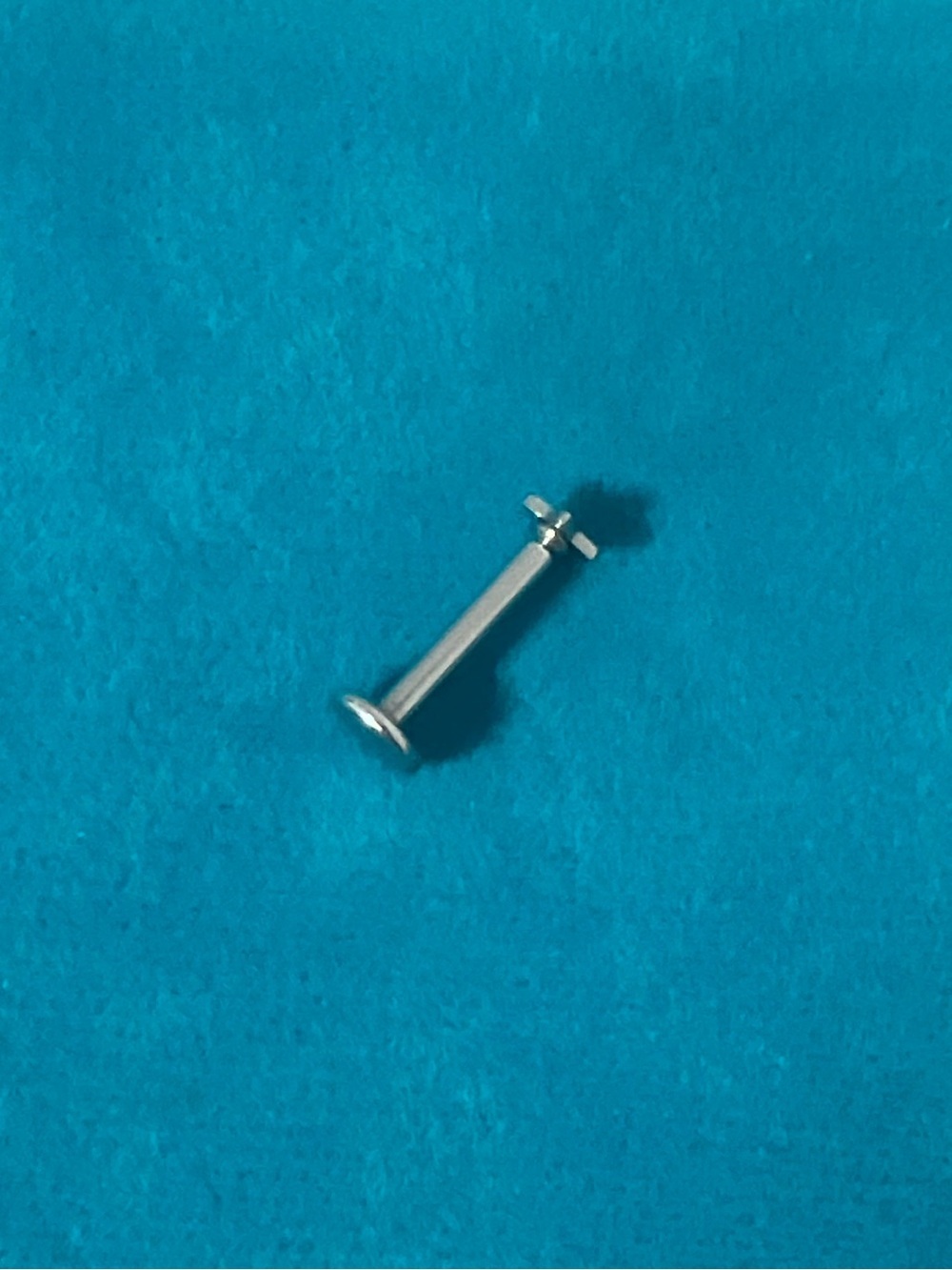 Dainty Star Labret Stud - Minimalist Silver Tone Body Jewelry - Picture 3 of 4